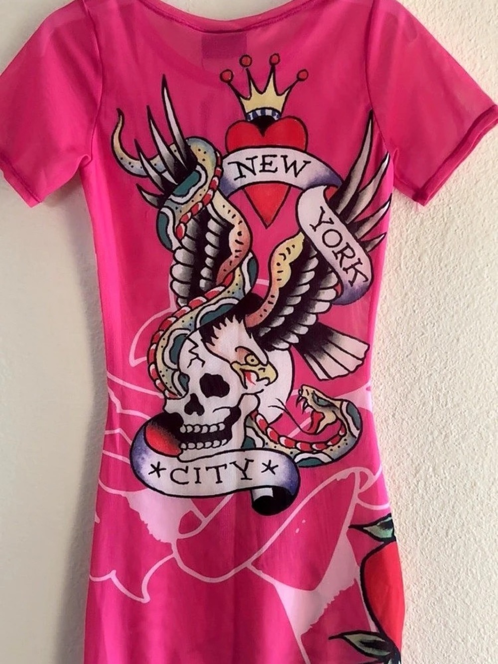 Ed Hardy Graphic Mini Dress Swim Cover